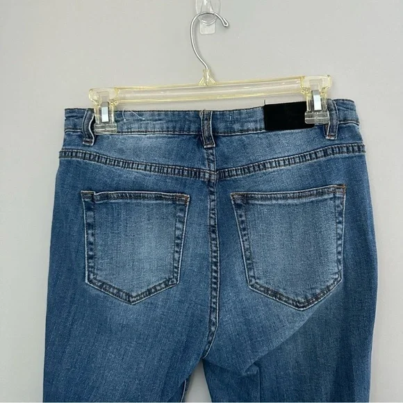 Floral Embroidered Skinny Jeans Y2K - Picture 6 of 7